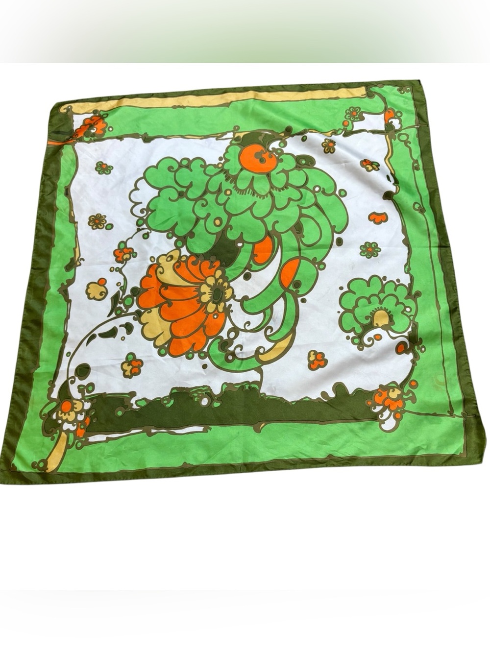 Vintage Sally‎ Gee Brand Art Deco Scarf Made in Japan
